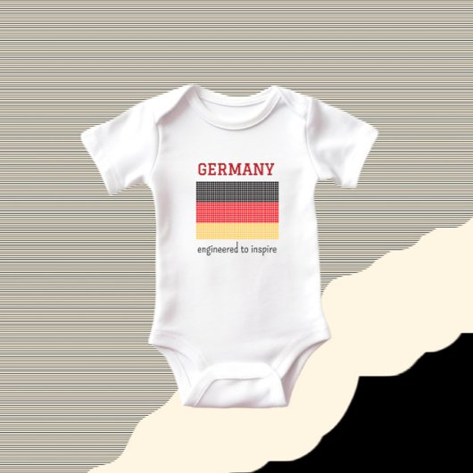 ドイツ国旗 ベビーボディスーツ