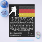 ドイツ国旗、ホッケープレーヤー、キャンプズフ広告ライヤー チラシ (シングル)