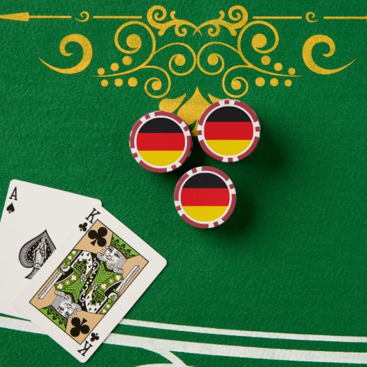 ドイツ国旗 ポーカーチップ (ポーカーテーブル (スタック))