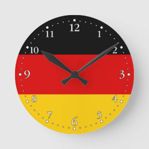 ドイツ国旗 ラウンド壁時計