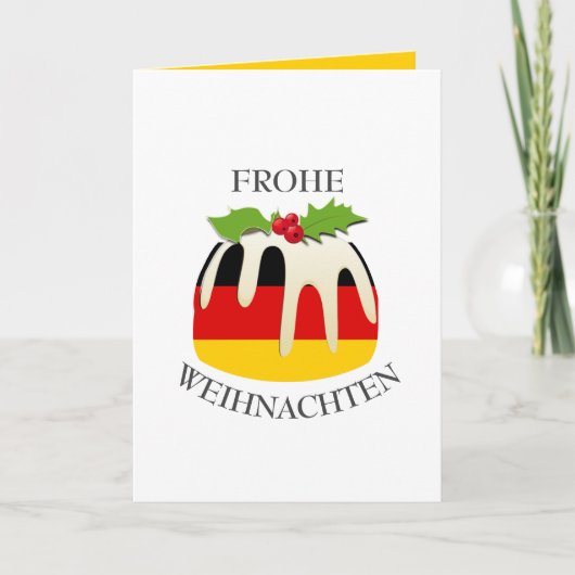 ドイツ国旗 | ワイハナッチスプディング | フェスティバル シーズンカード (正面)