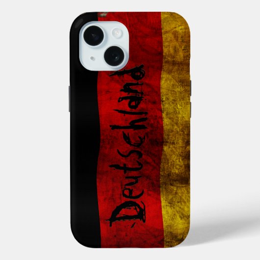 ドイツ国旗 – ヴィンテージ Case-Mate iPhoneケース (裏面)