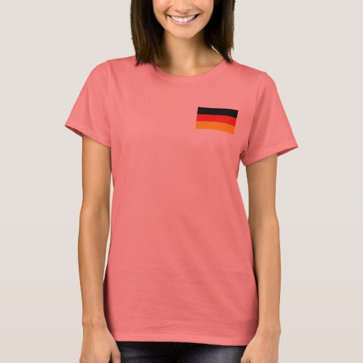 ドイツ国旗+地図Tシャツ Tシャツ (正面)