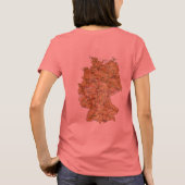 ドイツ国旗+地図Tシャツ Tシャツ (裏面)