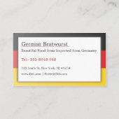 ドイツ国旗、完全にカスタマイズ可能な名刺 名刺 (裏面)