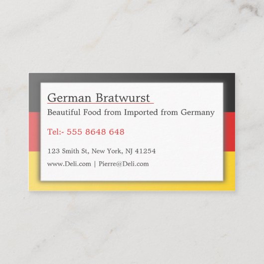 ドイツ国旗、完全にカスタマイズ可能な名刺 名刺 (裏面)