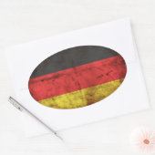 ドイツ国旗 楕円形シール (封筒)