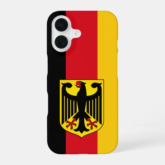 ドイツ国旗 iPhone 16ケース (裏面)