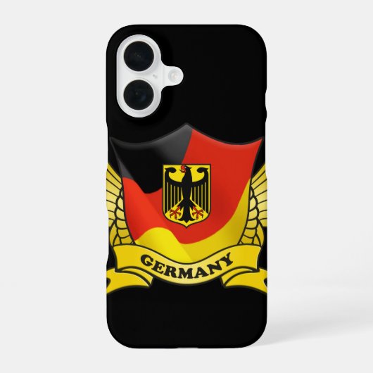 ドイツ国旗 iPhone 16ケース (裏面)