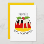 ドイツ国旗| Weihnachtspudding|フェスティバル シーズンカード (正面/裏面)