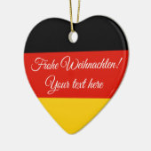 ドイツ国旗Frohe Weihnachenクリスマスオーナメント セラミックオーナメント (左)