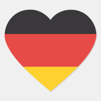 ドイツ国旗x20シールのドイツのハート形の国旗 ハートシール