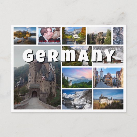 ドイツ土産写真コラージュ ポストカード (正面)