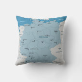 ドイツ地図の枕 クッション (裏面)