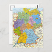 ドイツ地図カード3 ポストカード (正面/裏面)
