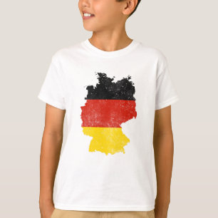ドイツ地図フラグギフト Tシャツ