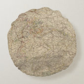 ドイツ地図書の地図 ラウンドクッション (裏面)