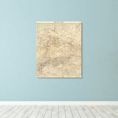 ドイツ地図 キャンバスプリント (インサイチュ (ウッドフロア))