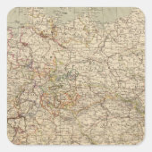 ドイツ地図 スクエアシール (正面)