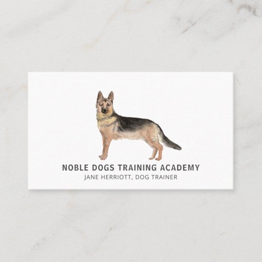 ドイツ威厳のある図解入りの、写真付きのの羊飼い犬トレーナー 名刺 (正面)