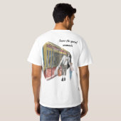 ドイツ小妖精や小人ファミリーショッピングファンタジーアートシャツ Tシャツ (裏面フル)