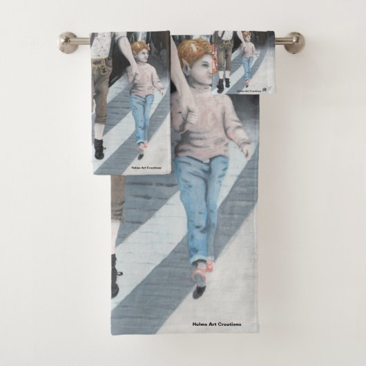 ドイツ小妖精や小人ファミリーショッピングファンタジーアートバスタオル バスタオルセット (インサイチュ)