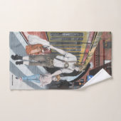 ドイツ小妖精や小人ファミリーショッピングファンタジーアートバスタオル バスタオルセット (ハンドタオル)