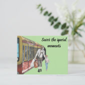 ドイツ小妖精や小人ファミリーショッピングファンタジー絵葉書 ポストカード (スタンド正面)