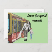 ドイツ小妖精や小人ファミリーショッピングファンタジー絵葉書 ポストカード (正面/裏面)