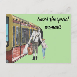 ドイツ小妖精や小人ファミリーショッピングファンタジー絵葉書 ポストカード