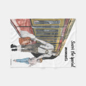 ドイツ小妖精や小人ベルリンショッピングファンタジーアートブランケット フリースブランケット (正面(横))