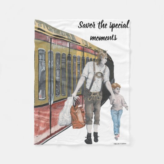 ドイツ小妖精や小人ベルリンショッピングファンタジーアートブランケット フリースブランケット (正面)