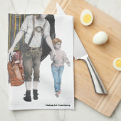 ドイツ小妖精や小人ベルリンショッピングファンタジーキッチンタオル キッチンタオル (四つ折り)