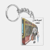 ドイツ小妖精や小人ベルリントレインファンタジーアートキーチェーン キーホルダー (正面左)