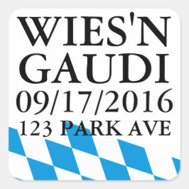 ドイツ州のバイエルン国旗の色 スクエアシール