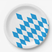 ドイツ州のバイエルン国旗の色 ペーパープレート (正面)