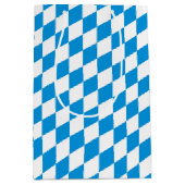 ドイツ州のバイエルン – 旗の色パターン ミディアムペーパーバッグ (正面)