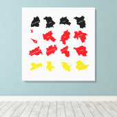 ドイツ州国旗 キャンバスプリント (インサイチュ (ウッドフロア))