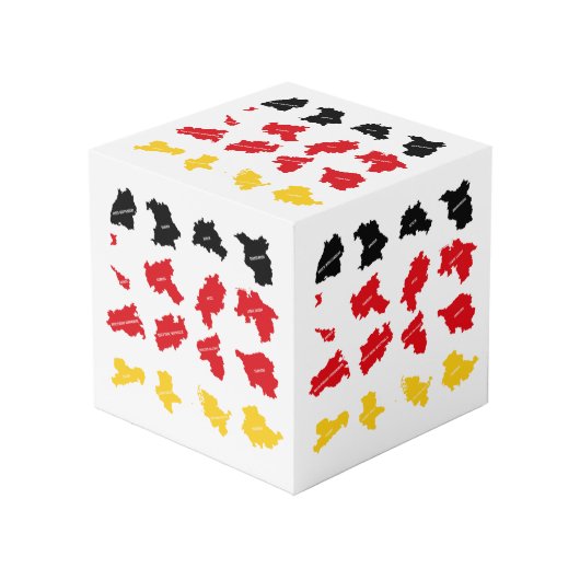 ドイツ州国旗 フォトキューブ (正面アングル)