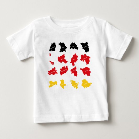 ドイツ州国旗 ベビーTシャツ (正面)
