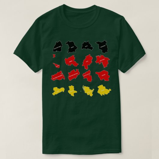 ドイツ州国旗 Tシャツ (デザイン正面)