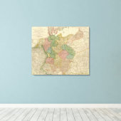 ドイツ帝国の地図 キャンバスプリント (インサイチュ (ウッドフロア))