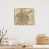 ドイツ帝国の地図 ポスター (キッチン)