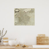 ドイツ帝国の地図 ポスター (キッチン)