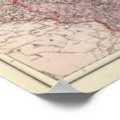 ドイツ帝国の地図 ポスター (角)