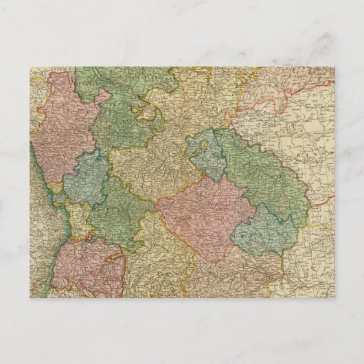 ドイツ帝国の地図 ポストカード (正面)