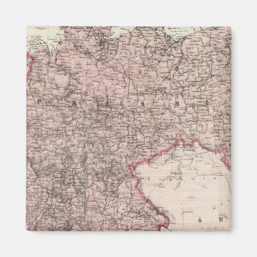 ドイツ帝国の地図 マグネット (正面)