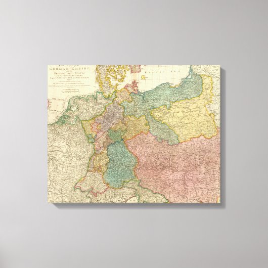 ドイツ帝国アトラスマップ キャンバスプリント (正面)