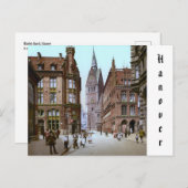 ドイツ帝国ハノーバーのマーケットチャーチ(1900年) ポストカード (正面/裏面)