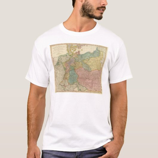 ドイツ帝国地図書の地図 Tシャツ (正面)